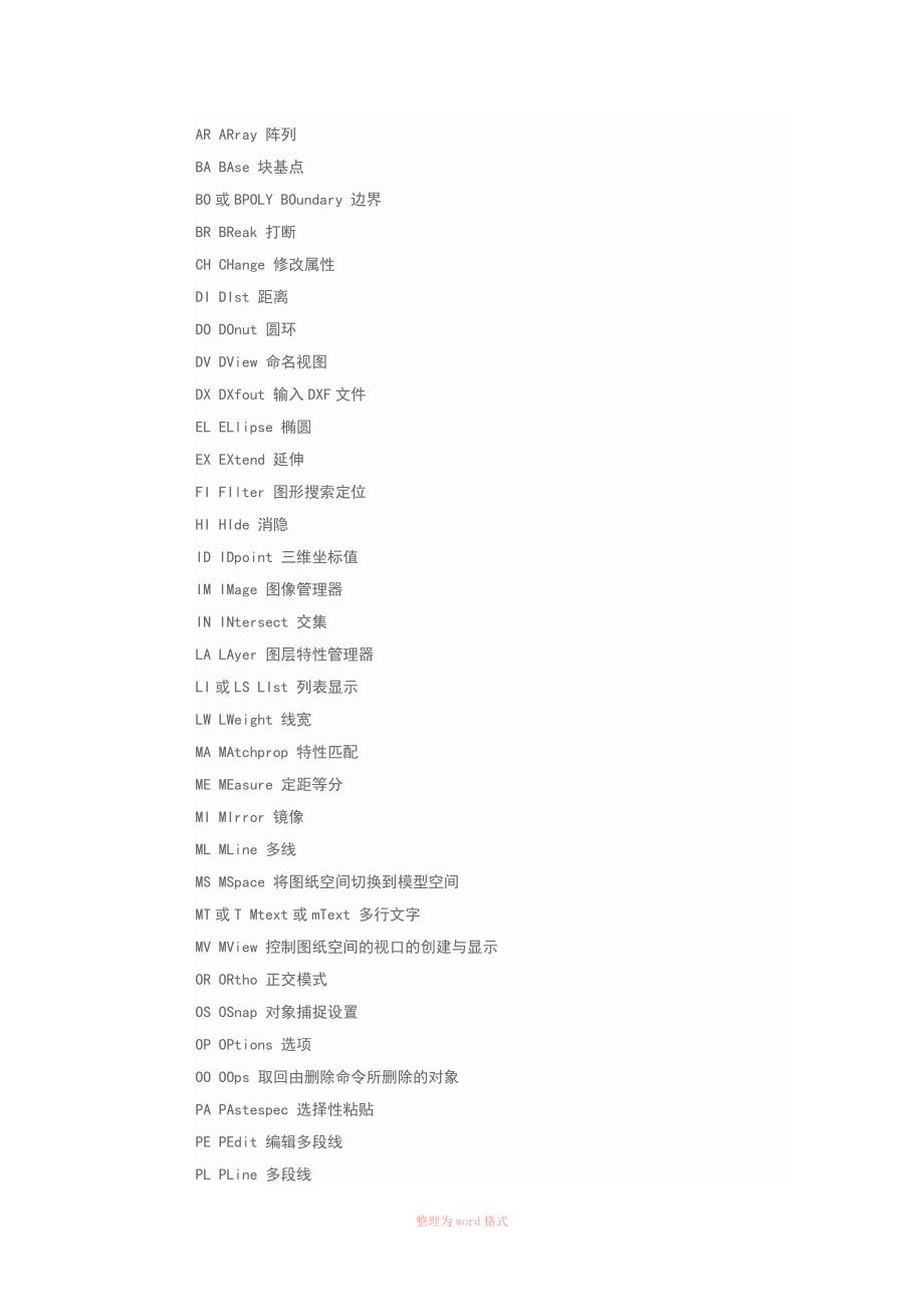 中望CAD快捷键命令大全.docx_第3页