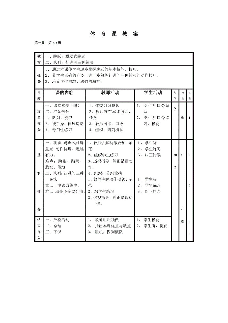 人教版六年级上册体育全册教案已整理.doc_第2页