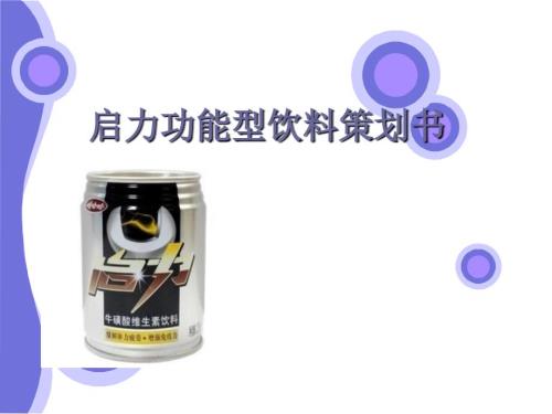 启力功能饮料策划书.ppt