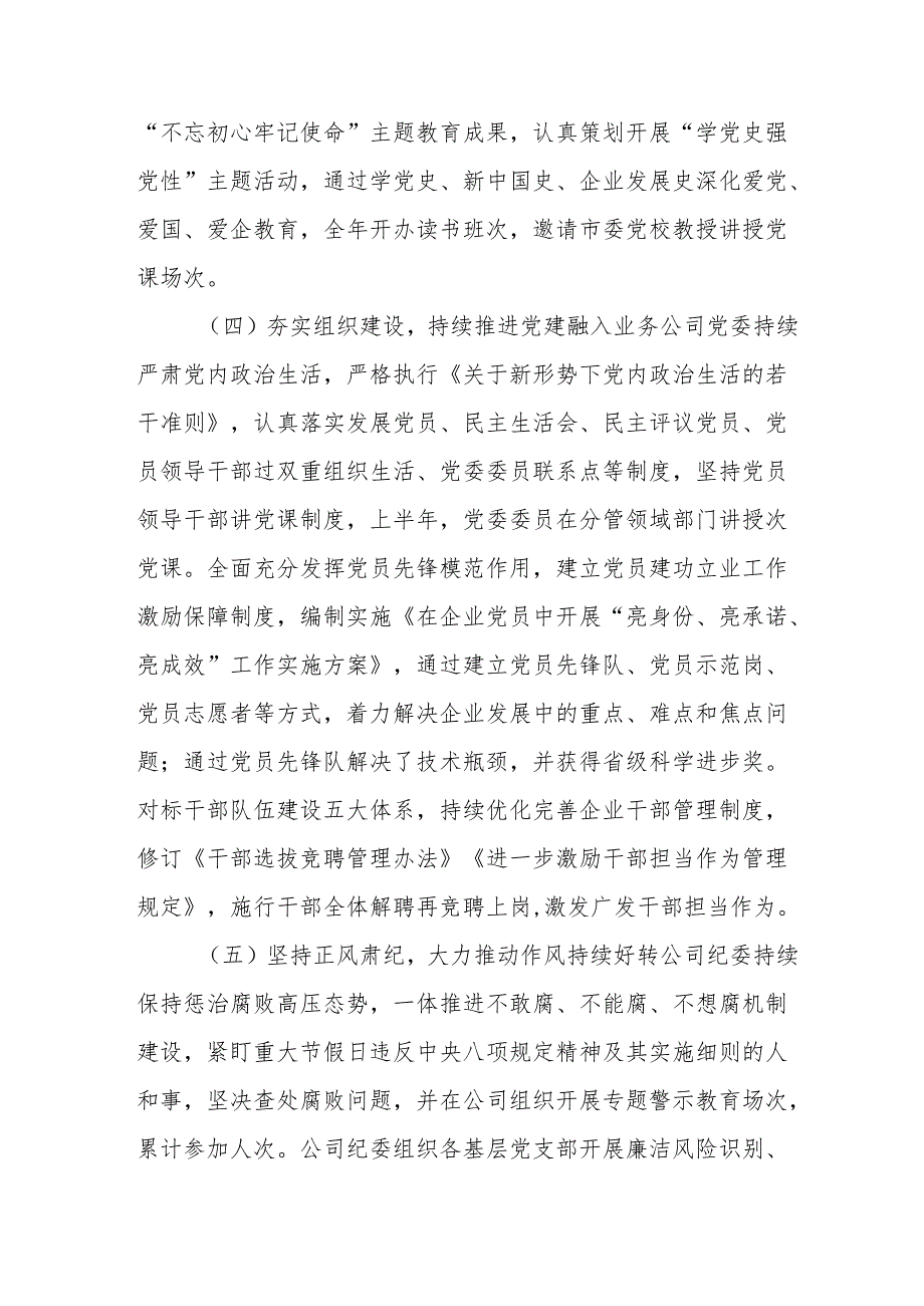 2025年上半年党建工作总结及下半年工作计划合计3份.docx_第3页