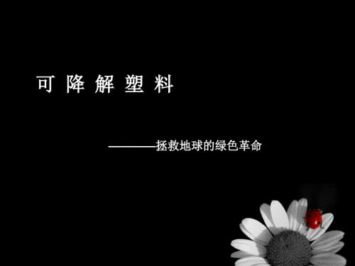 可降解塑料袋PPT课件.ppt