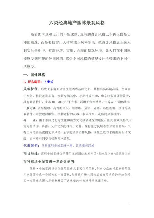 六类经典地产园林景观风.doc