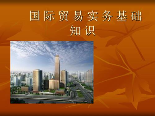 外贸基础知识介绍PPT课件.ppt
