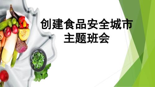 创建食品安全城市主题班会PPT课件.ppt