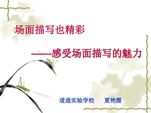场面描写PPT课件.ppt