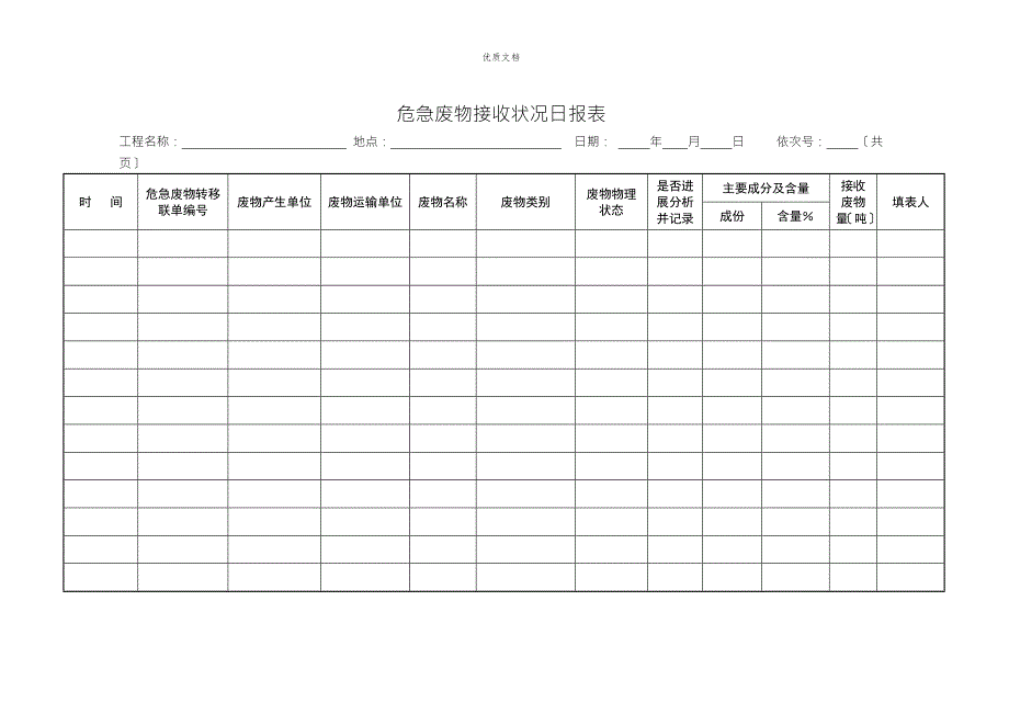 危险废物经营记录簿.doc_第2页