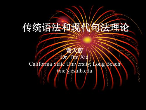 传统语法和现代句法理论.ppt
