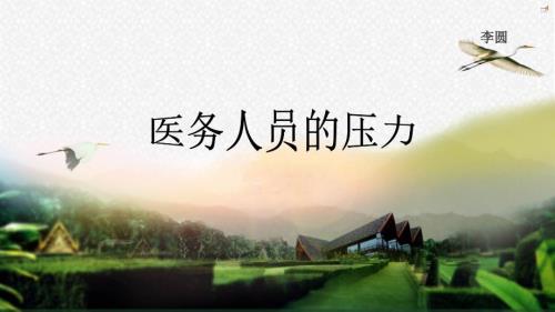 医护人员的压力缓解.ppt
