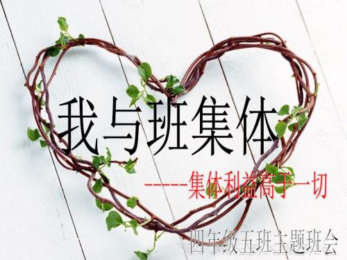 主题班会我与班集体课件.ppt