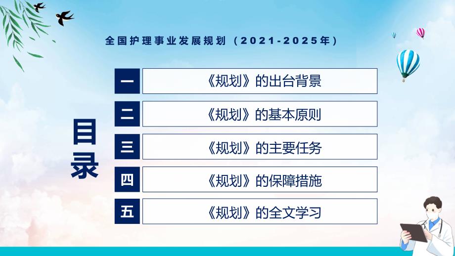 全国护理事业发展规划20212025年蓝色2022年新制订全国护理事业发展规划20212025年PPT素材.pptx_第3页