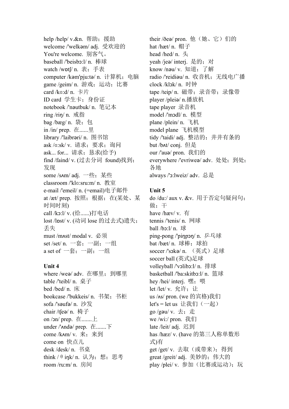 人教七到九年级全部英语单词表含音标.doc_第3页