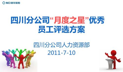 关于开展月度之星优秀员工的评选方案.ppt