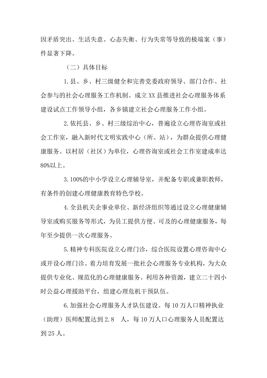 县卫健委开展社会心理服务体系建设试点工作实施方案仅供学习.doc_第2页