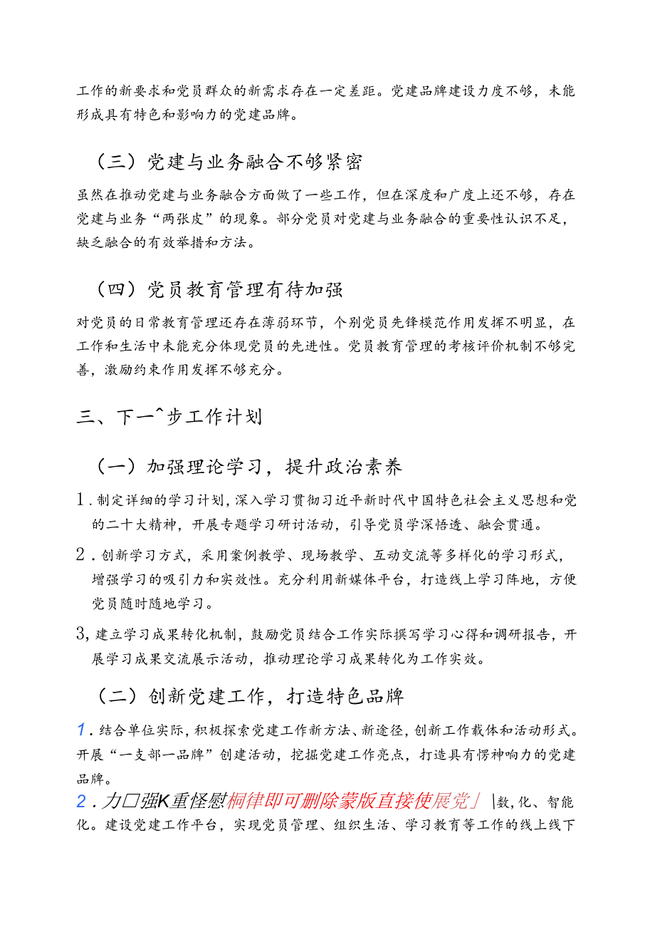 2025 年党建工作总结及下一步计划（详细版）.docx_第3页