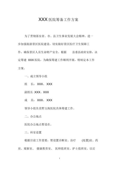 医院筹建方案.doc