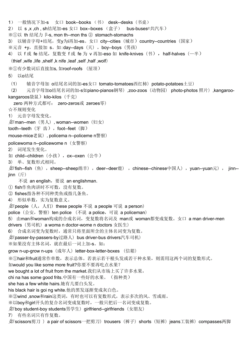 完整版人教版小学英语语法整理大全推荐文档.doc_第2页