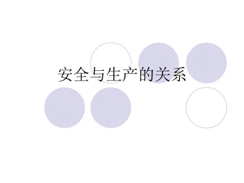 安全与生产的关系课件.ppt