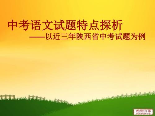 中考语文试题特点探析.ppt