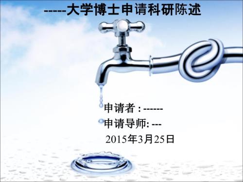 博士面试答辩PPT英文版科研陈述.ppt