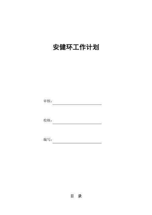 安健环工作计划.doc