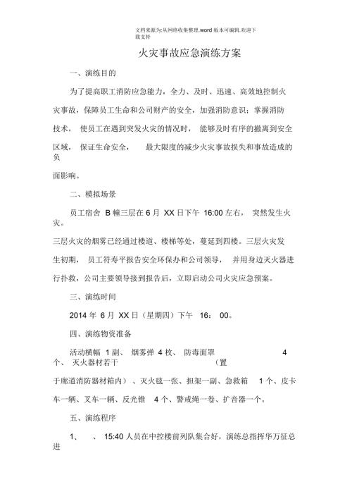员工宿舍火灾事故应急演练方案.docx
