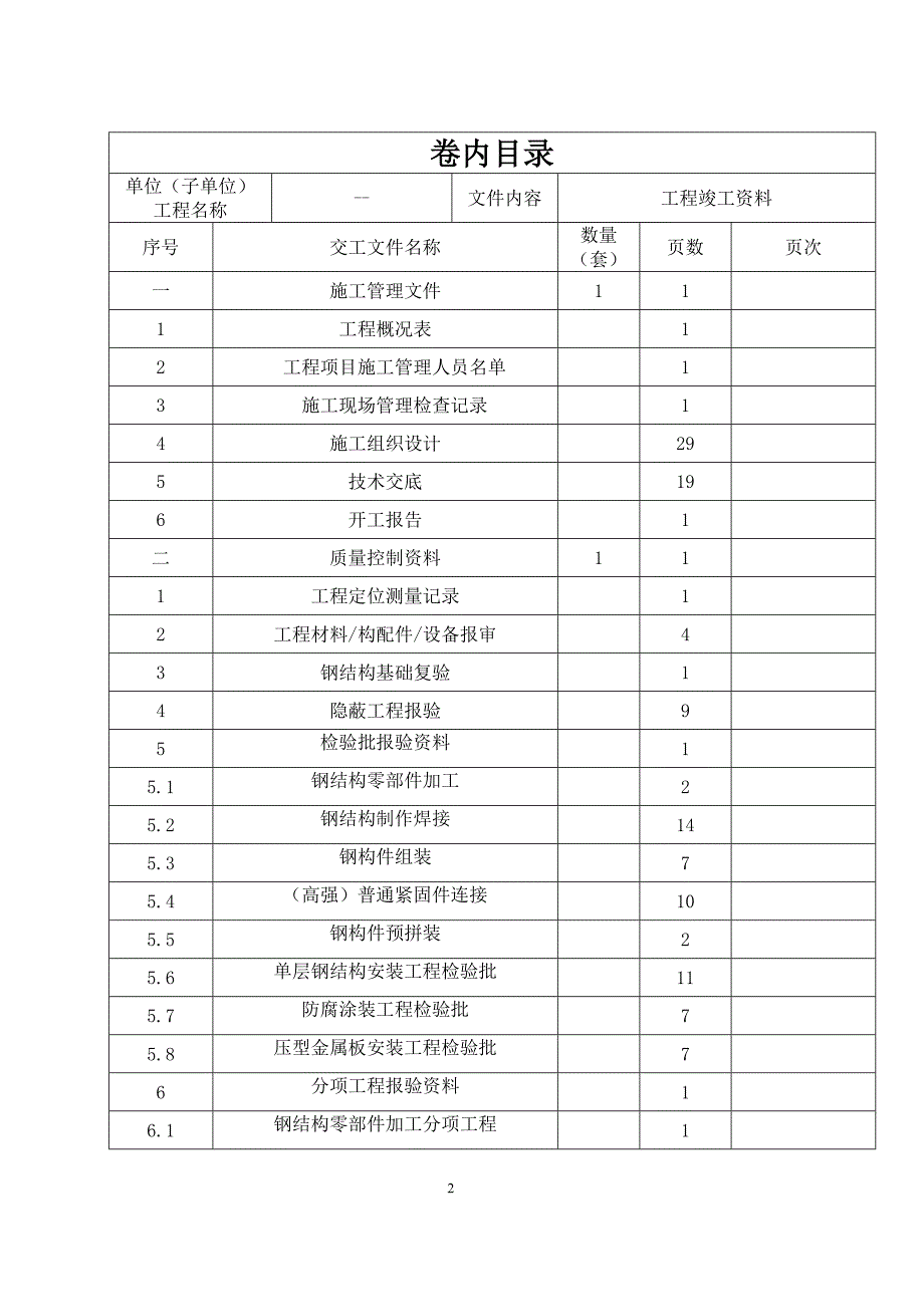 实例钢结构工程竣工资料.doc_第2页