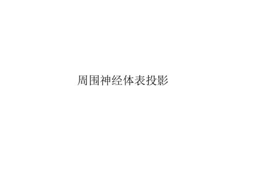 周围神经体表投影.ppt