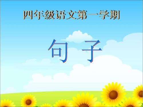四年级语文句子复习.ppt