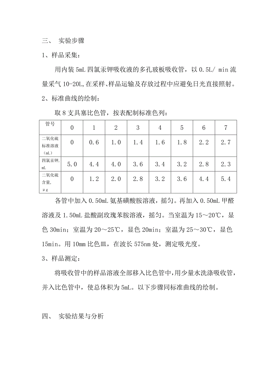 二氧化硫的测定实验报告.doc_第2页