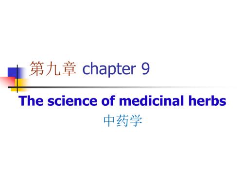 中医学英文版课件12medicinalherbs.ppt