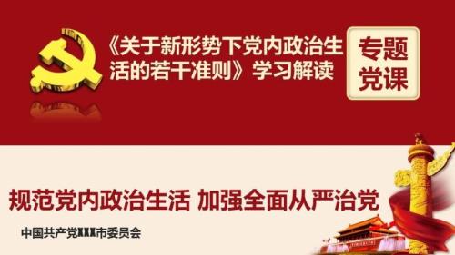关于新形势下党内政治生活的若干准则课件.ppt
