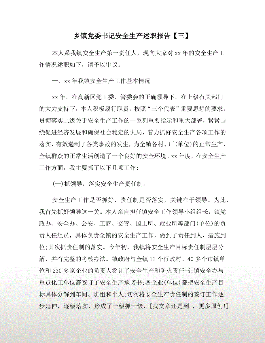 乡镇党委书记安全生产述职报告三.doc_第2页