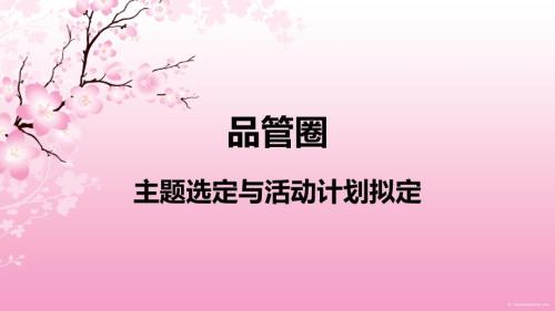品管圈主题选定与活动计划拟定.ppt
