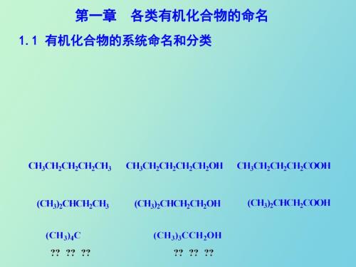 各类有机化合物的命名.ppt