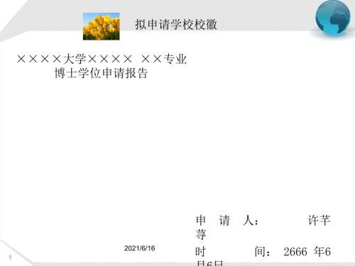 博士学位申请考核PPT.ppt