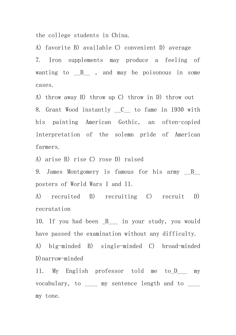 东北农业大学大学英语第三册网上作业题答案.docx_第2页