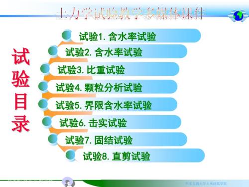 土力学实验PPT课件.ppt