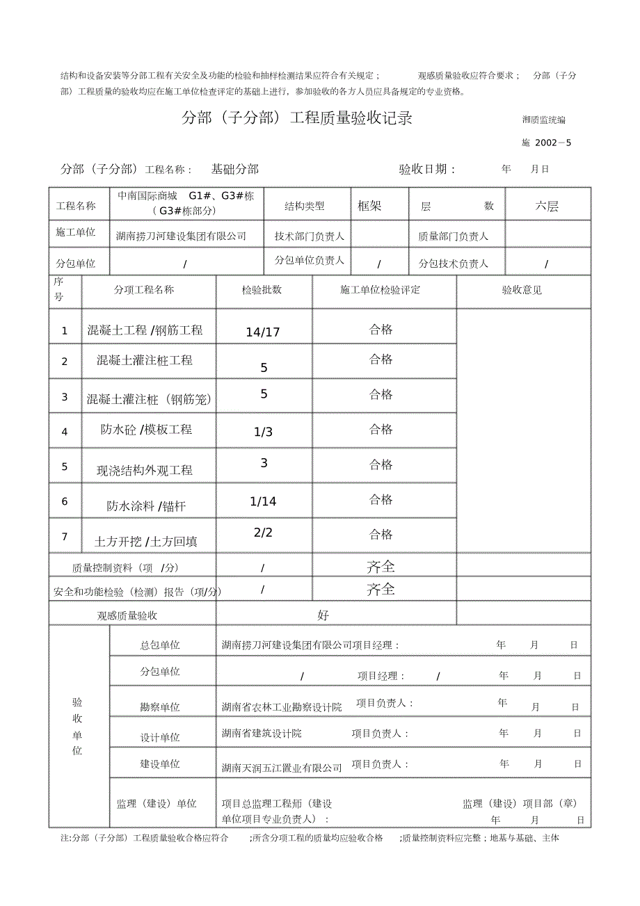 分部子分部工程质量验收记录完整版.doc_第2页