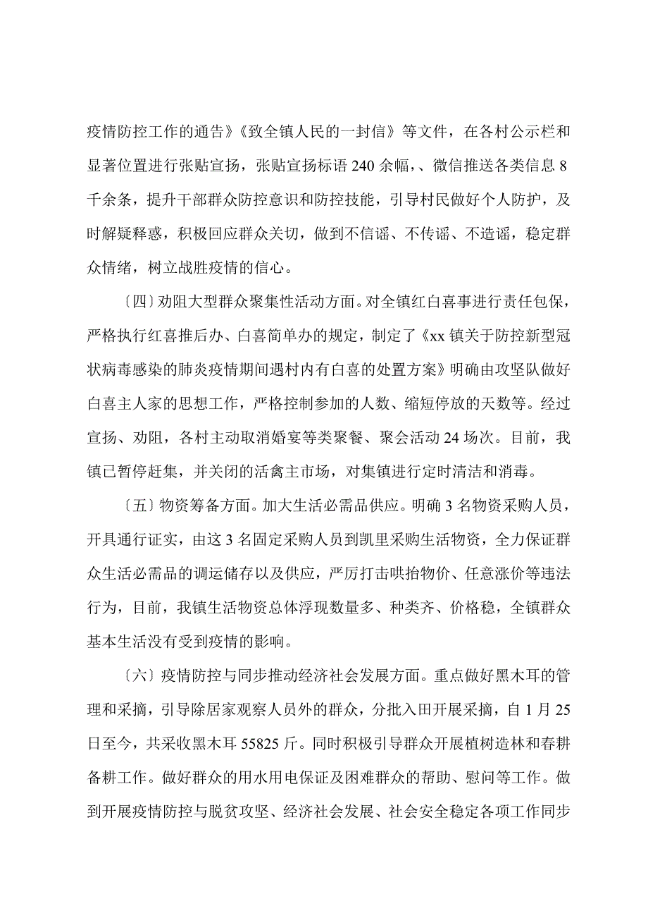 乡镇疫情防控工作自查报告.docx_第2页