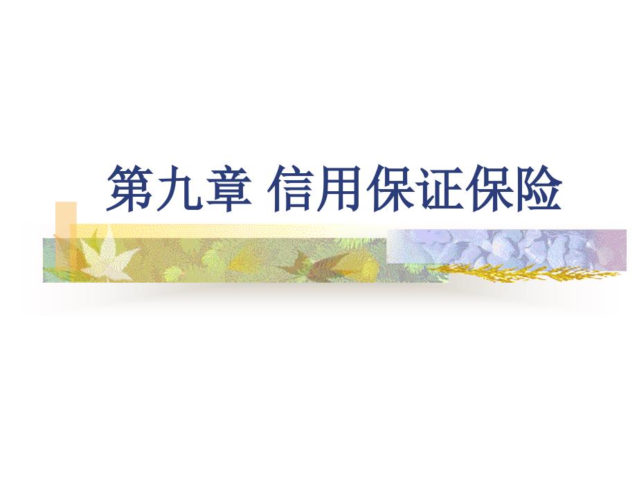 信用保证保险PPT课件.ppt_第1页