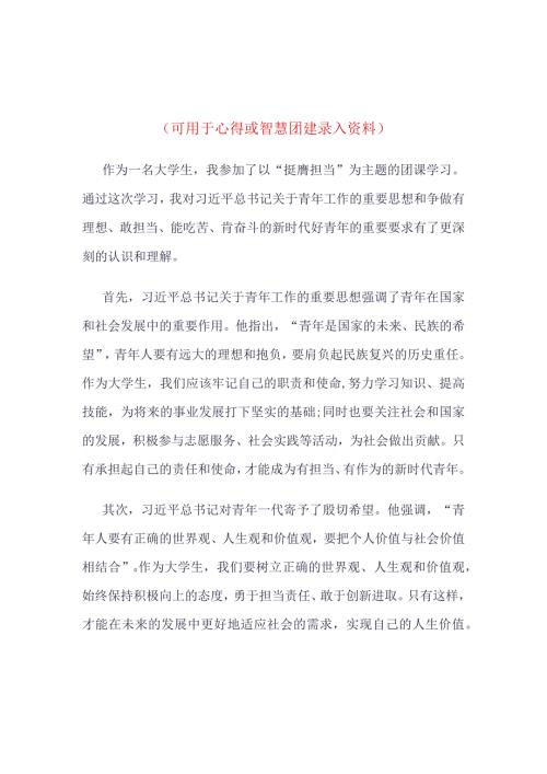 团支部2023智慧团建挺膺担当录入4篇合集.docx