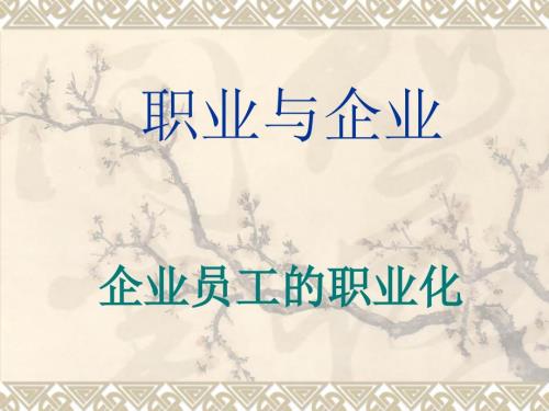 企业员工职业化PPT课件.ppt