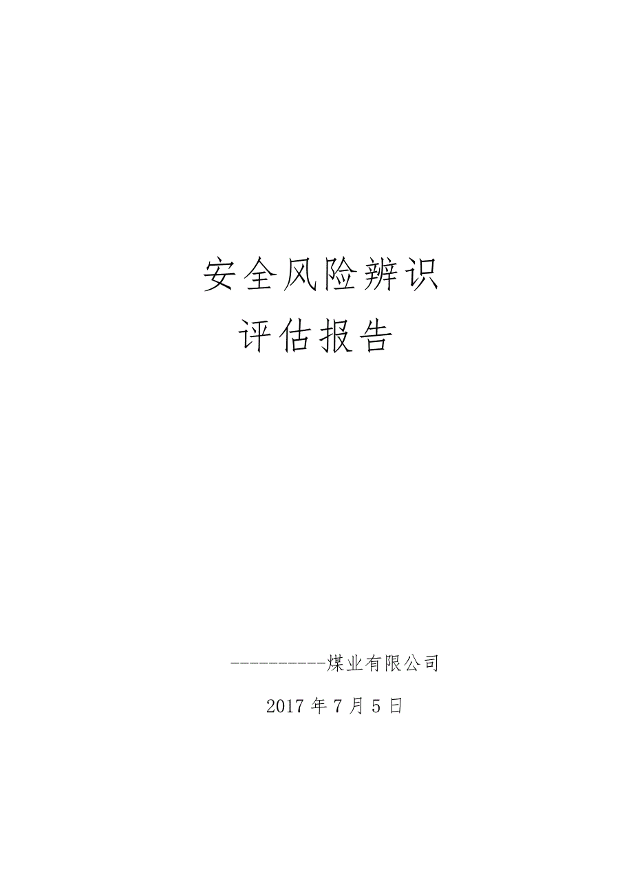 安全风险辨识评估报告.doc_第1页