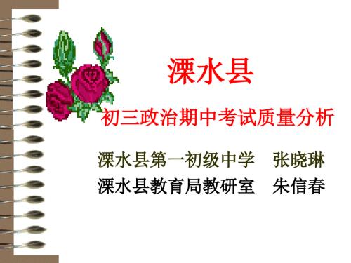 初三政治期中考试质量分析.ppt