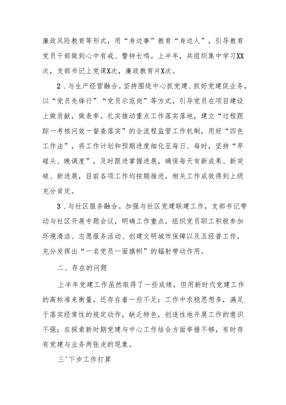 2025年上半年《党建工作总结》及下半年工作计划（4份）.docx_第3页