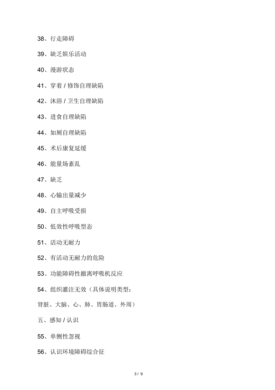 北美护理协会最新155个护理诊断.doc_第3页