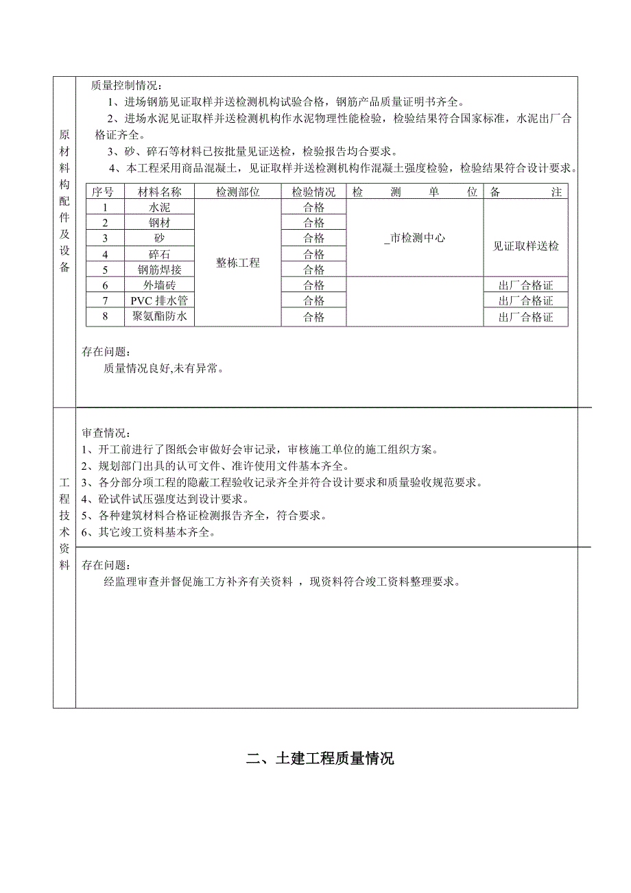 宿舍及饭堂工程监理质量评估报告范本.doc_第3页