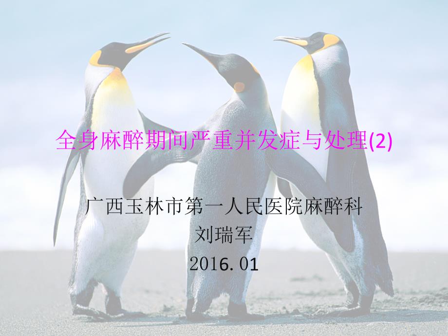 全身麻醉期间严重并发症与处理.ppt_第1页