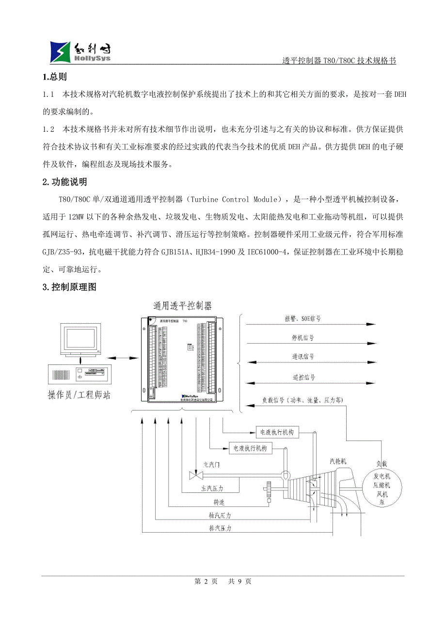 完整版T80发电用透平控制器技术技术规格书.doc_第2页