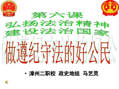 努力做遵纪守法的好公民课件.ppt
